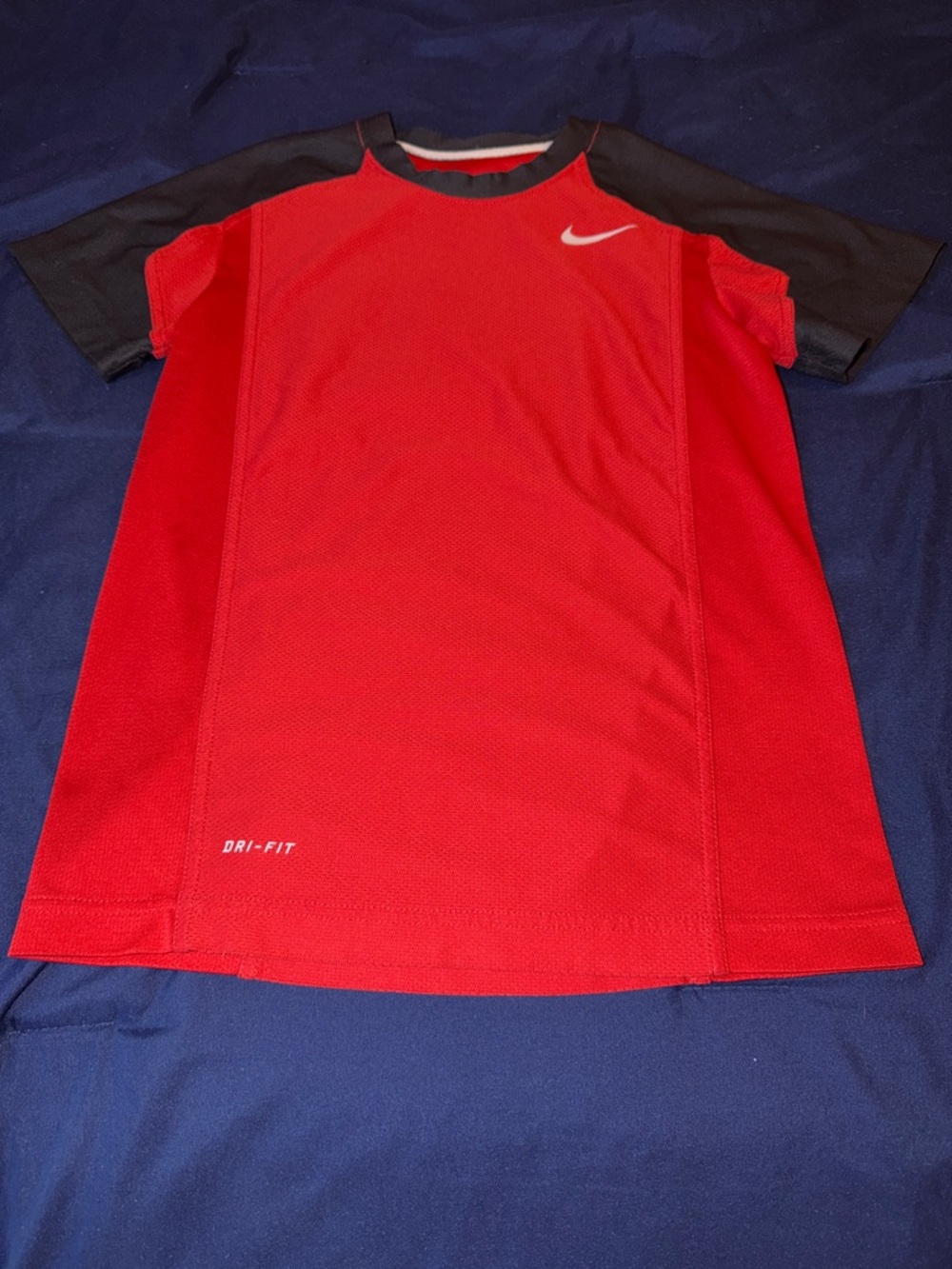 Nike Red and Black Dri-FIT Short Sleeve Athletic Tee